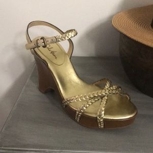 Gold wedges. Cole Haan